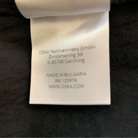 OSKA Linen Blend Long Line Drawstring Sleeveless Vest Dress Black Size L/XL - Picture 12 of 13